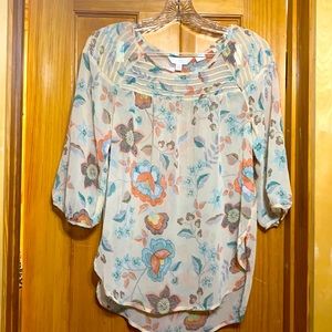 Lauren Conrad sheer floral top!
